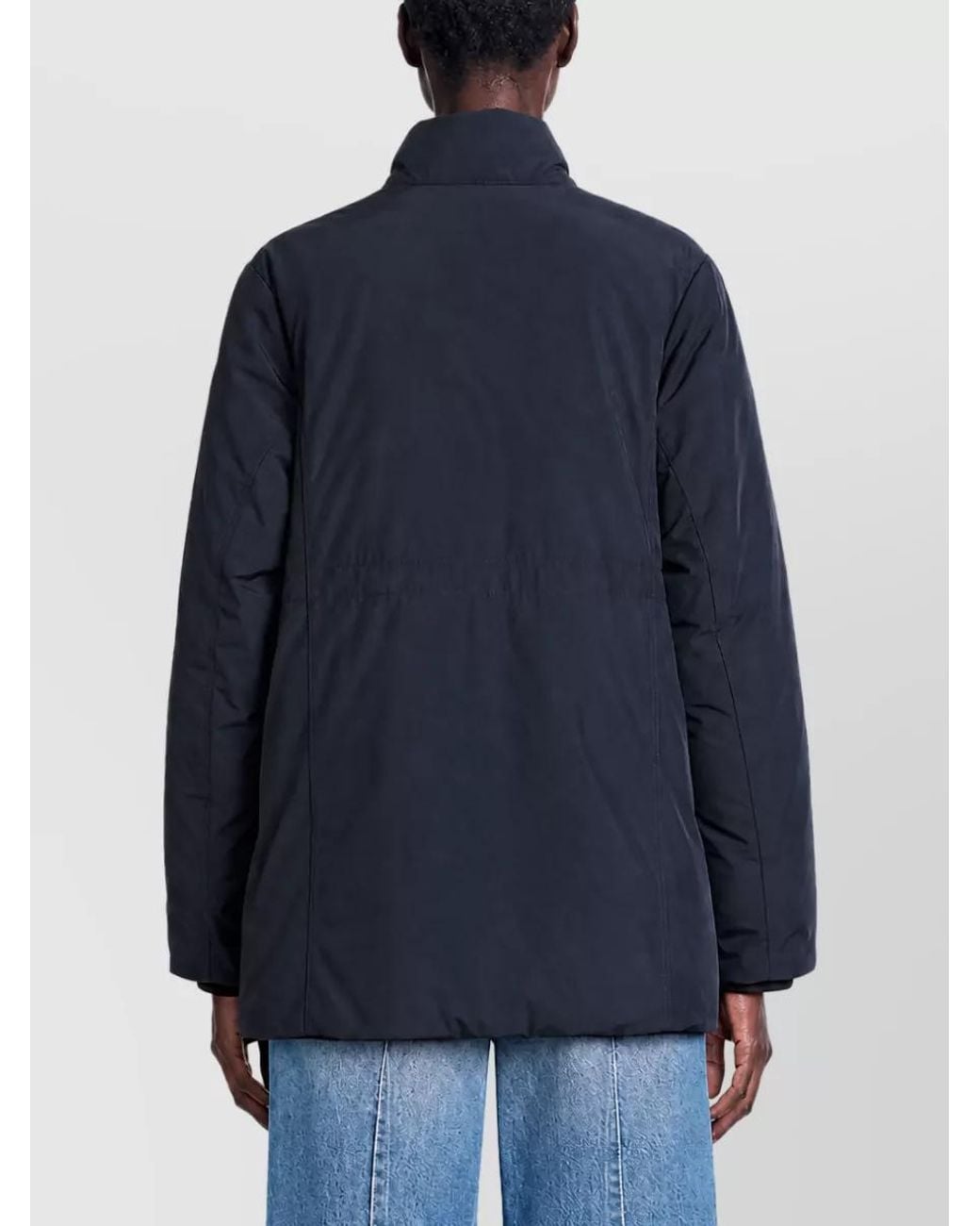 Canada Goose Blue High-Neck Fitted Parka Coat