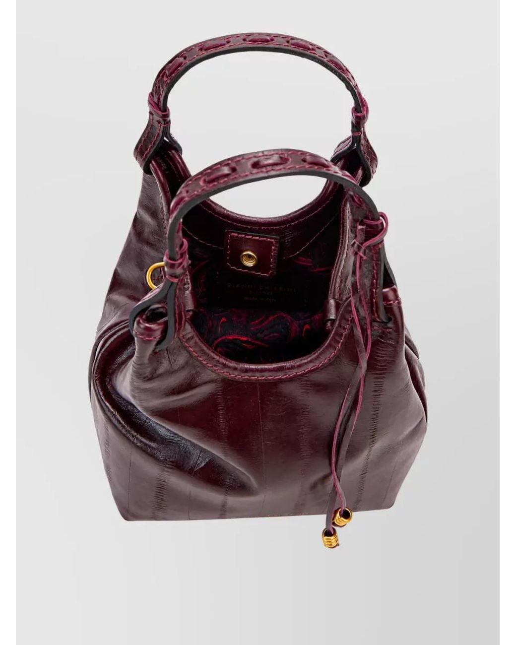 Gianni Chiarini Purple Leather Shoulder Bag
