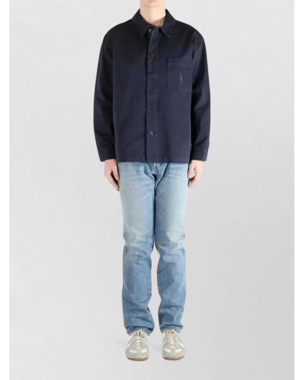 Saint Laurent Blue Cotton Overshirt for men