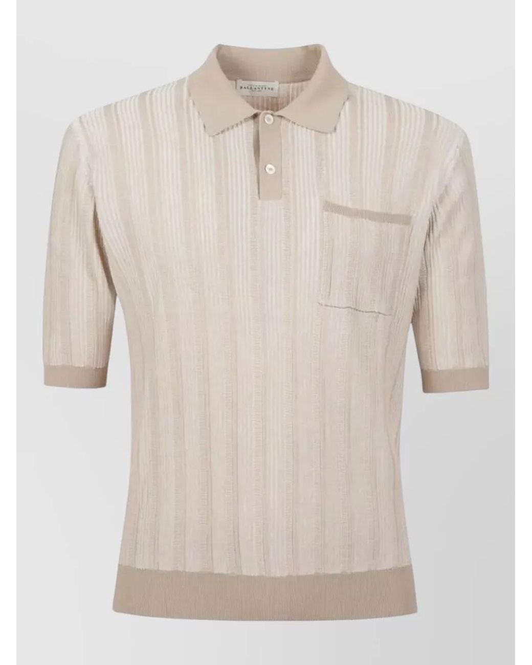 Ballantyne Natural Striped Polo Shirt for men