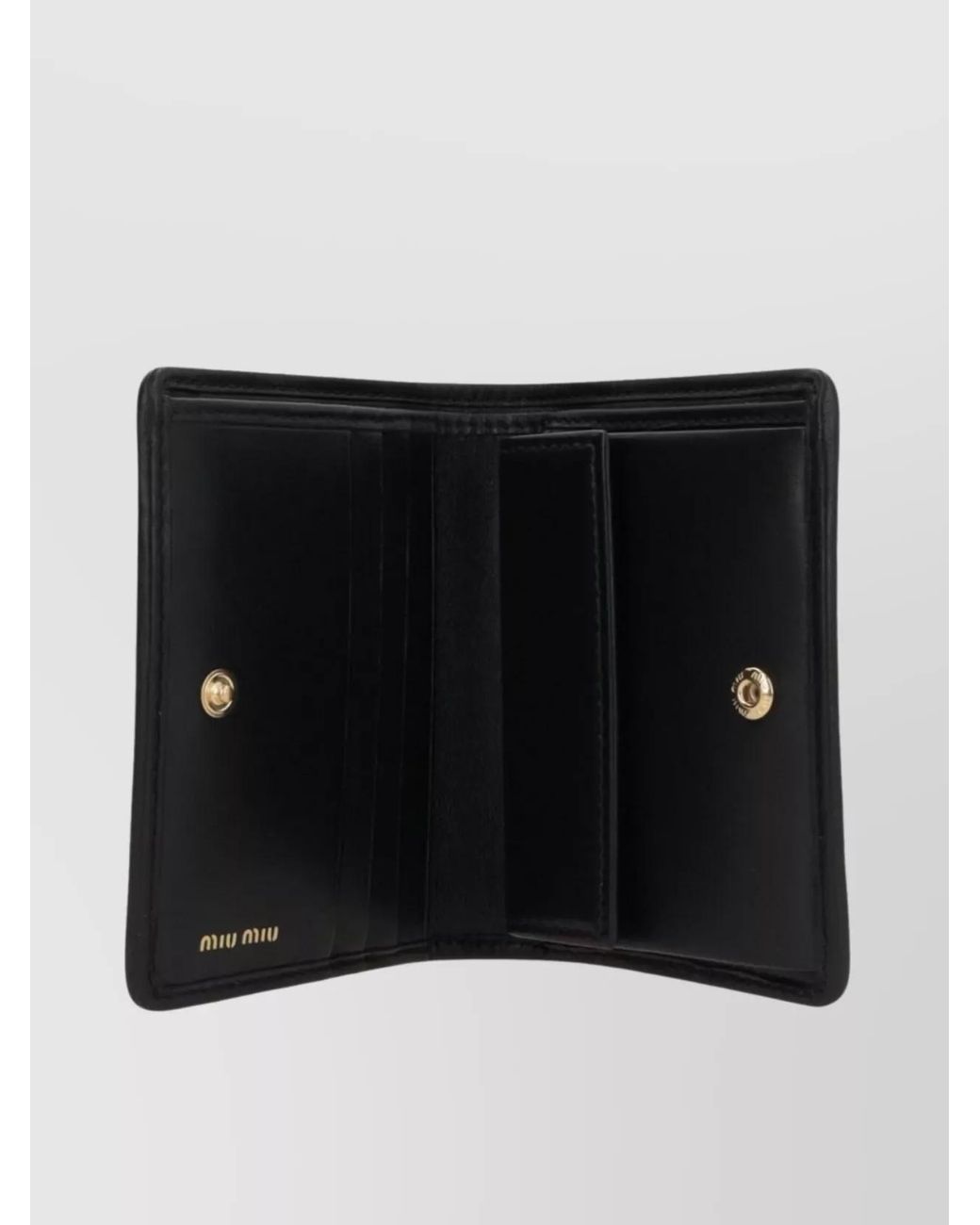 Miu Miu Black Matelassé Leather Cardholder