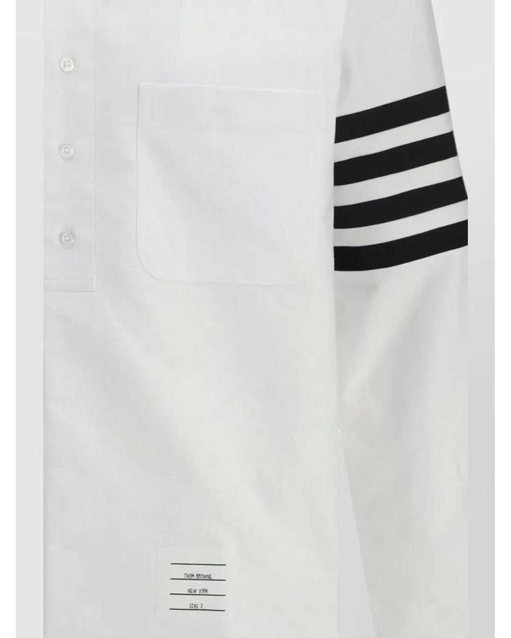 Thom Browne White Cotton Dress Shirt for men