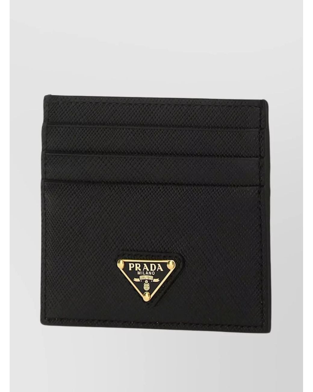 Prada Black Leather Card Holder