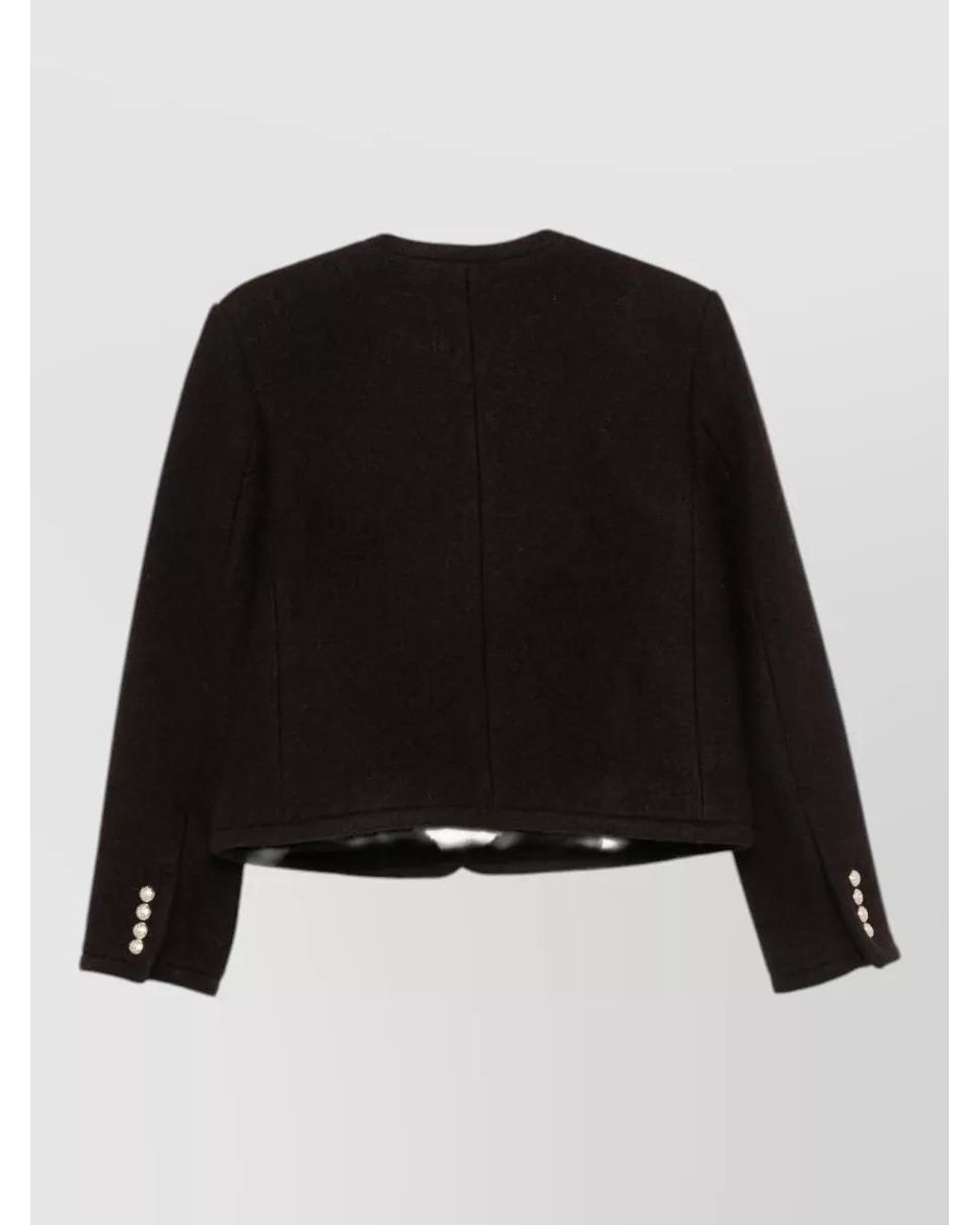 DUNST Black Wool Tweed Single-Breasted Coat