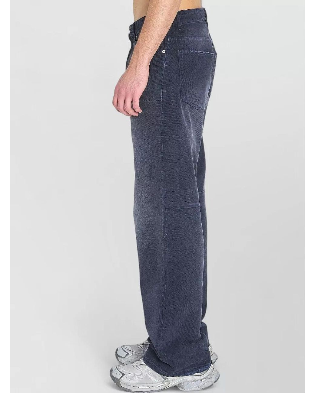 Balenciaga Blue Denim Regular-Fit Baggy Jeans for men