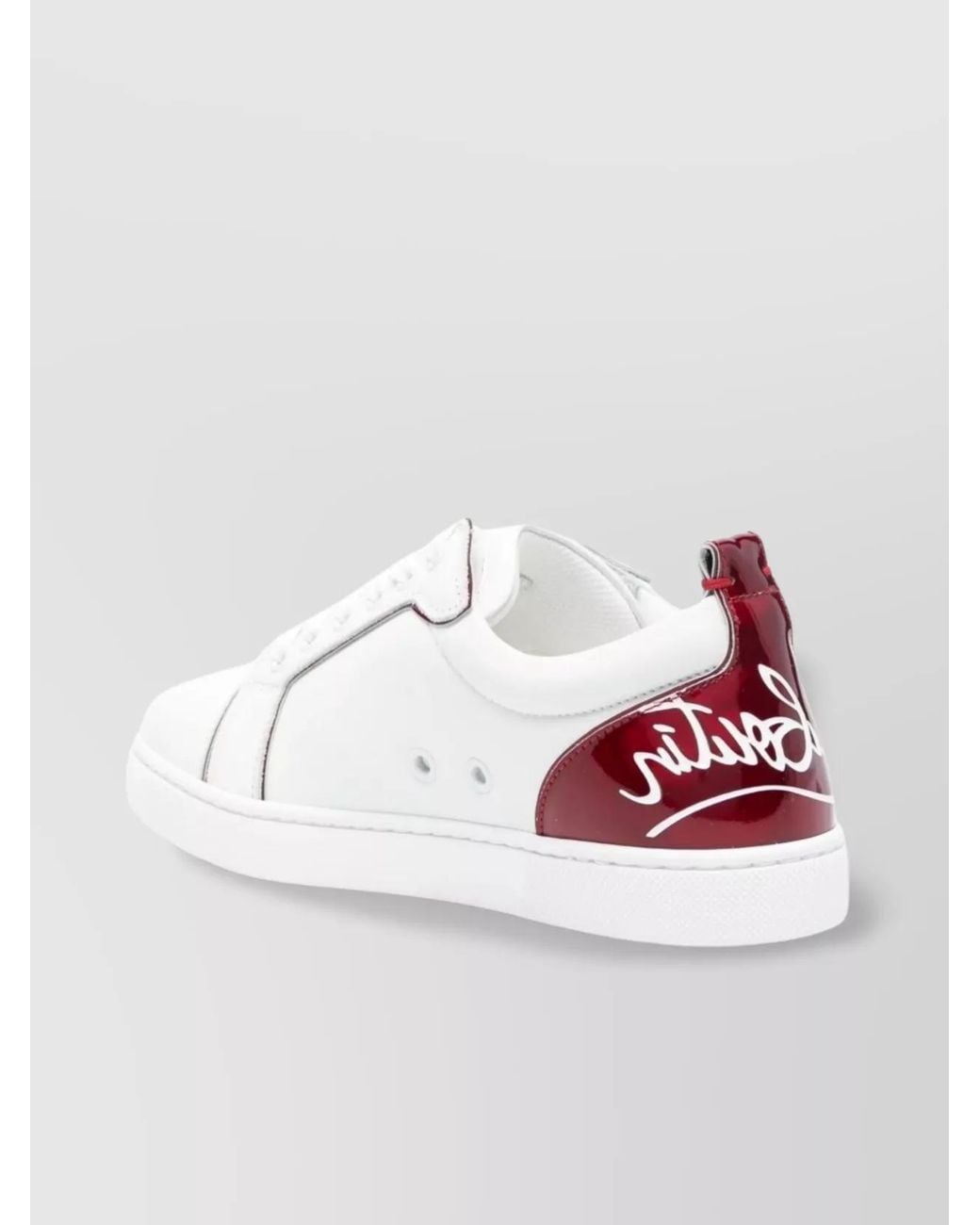 Christian Louboutin White Leather Low-Top Sneakers