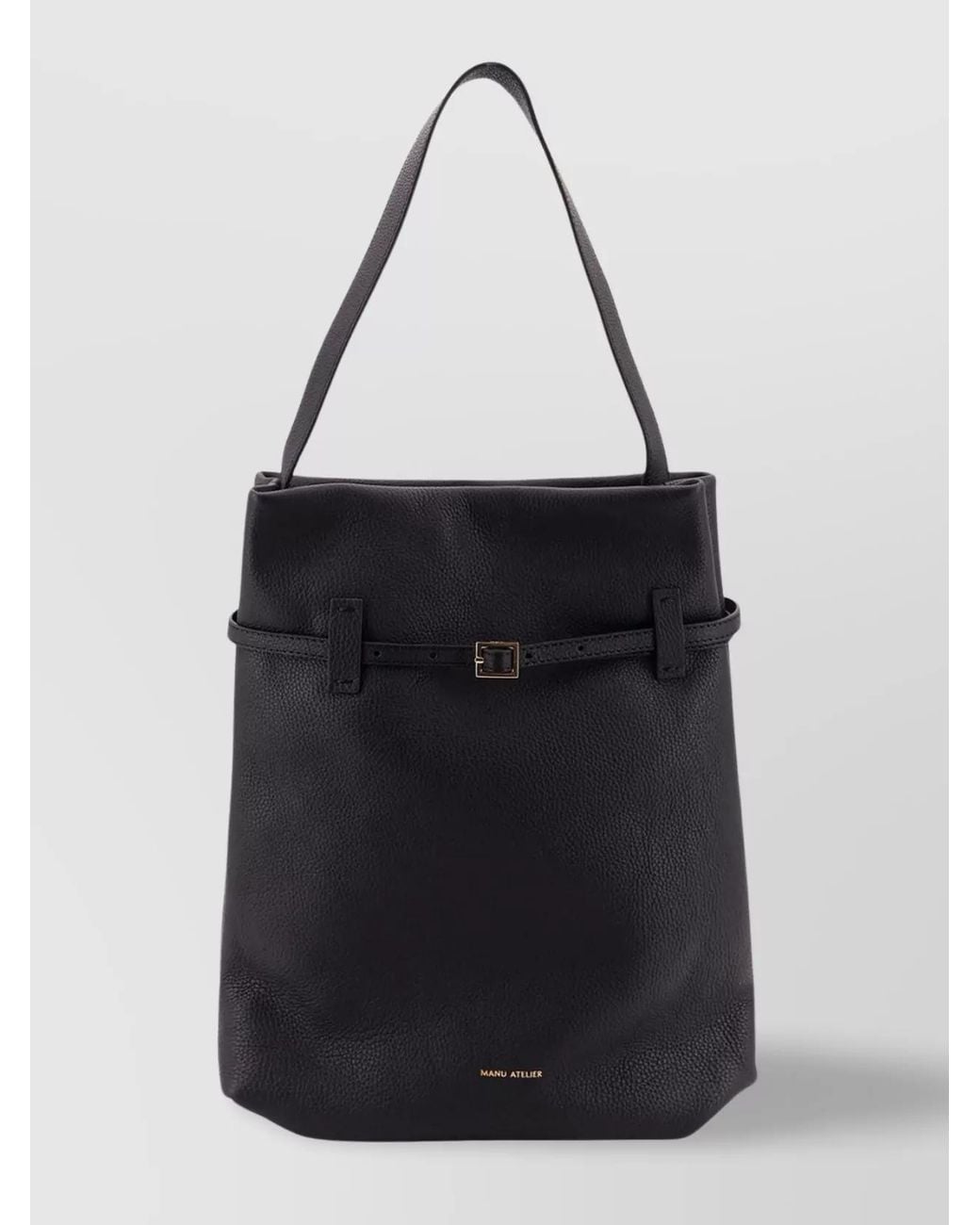 MANU Atelier Black Everyday Leather Shoulder Bag
