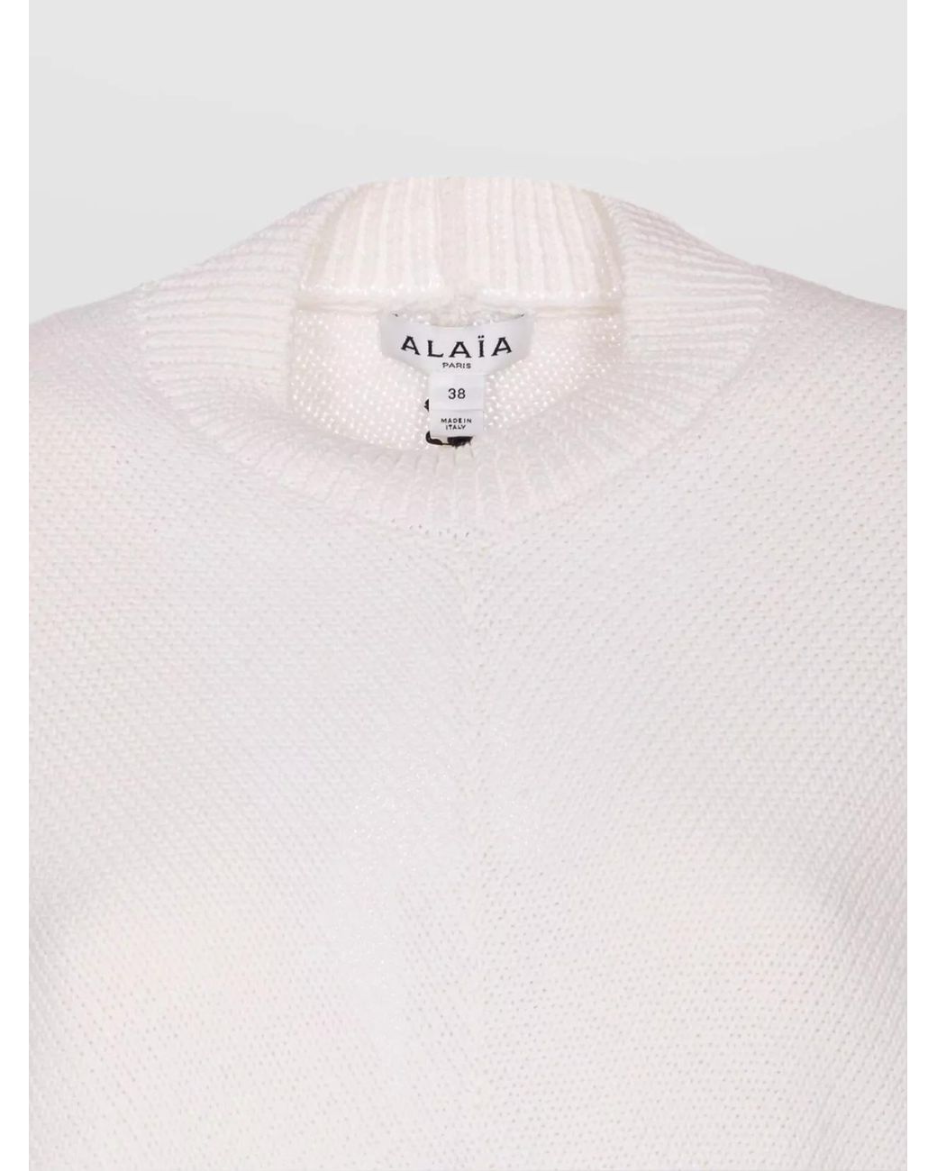 Alaïa White Batwing Sweater