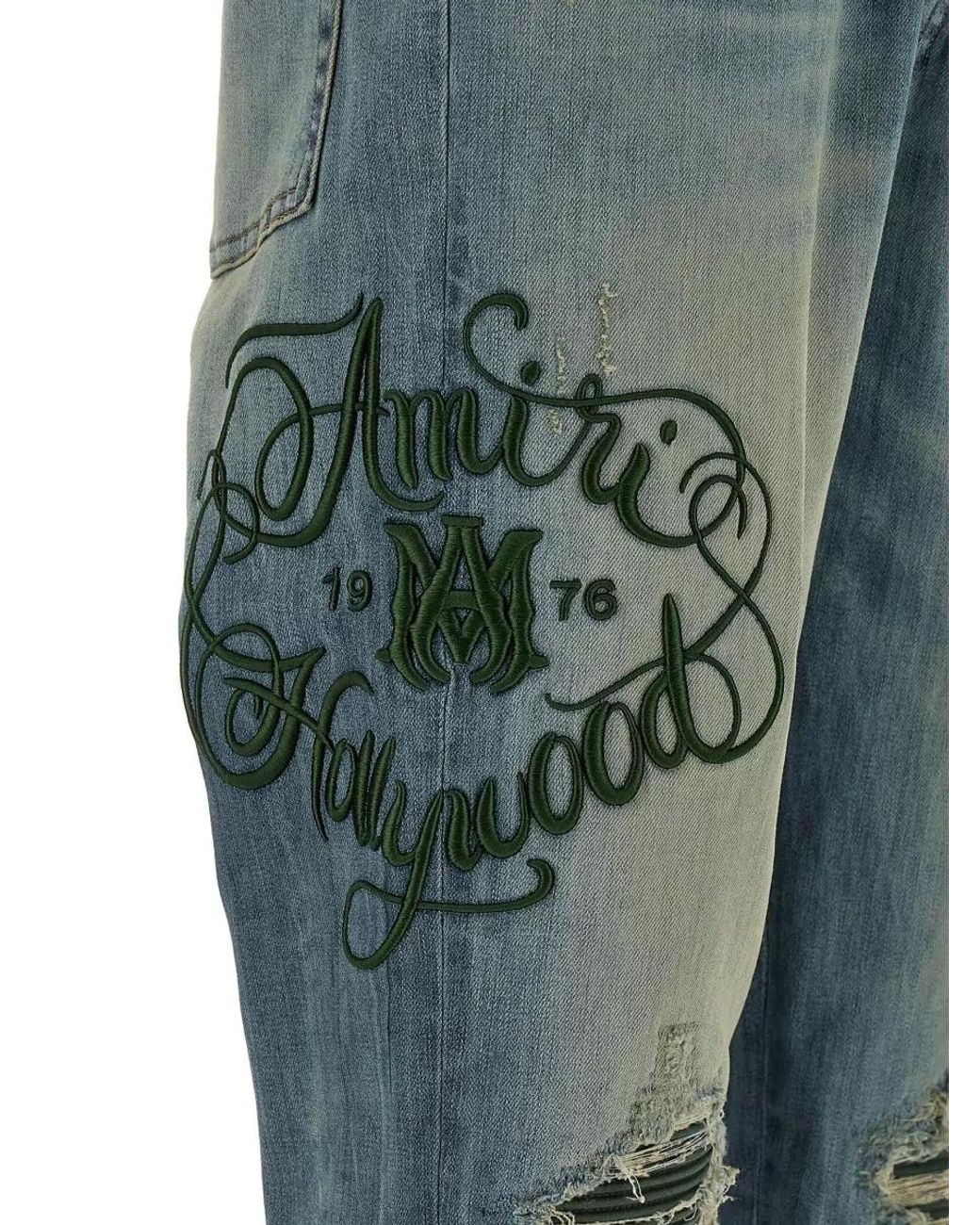 Amiri Blue Denim Hollywood Mx1 Slim-Fit Jeans for men