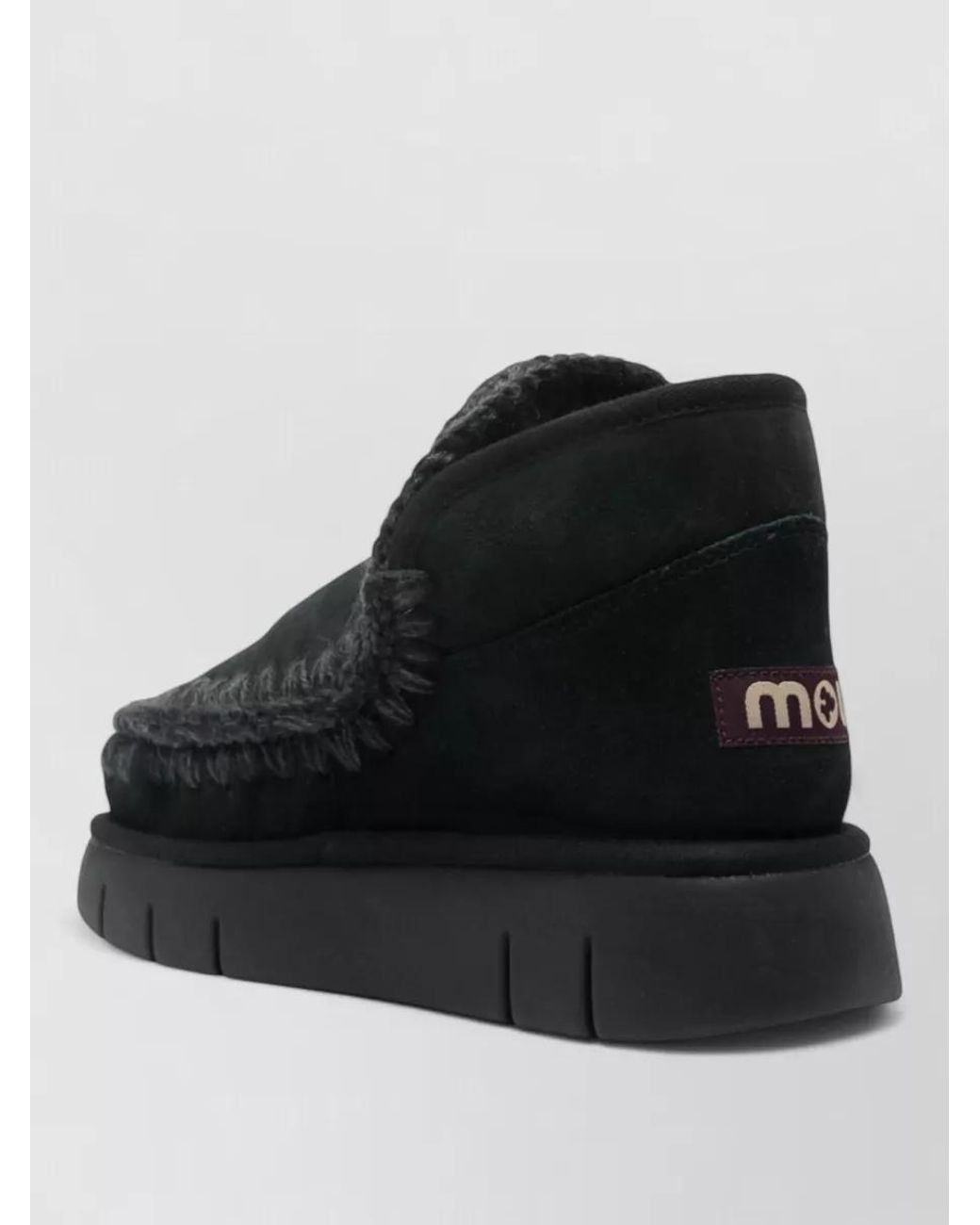 Mou Black Leather Boots