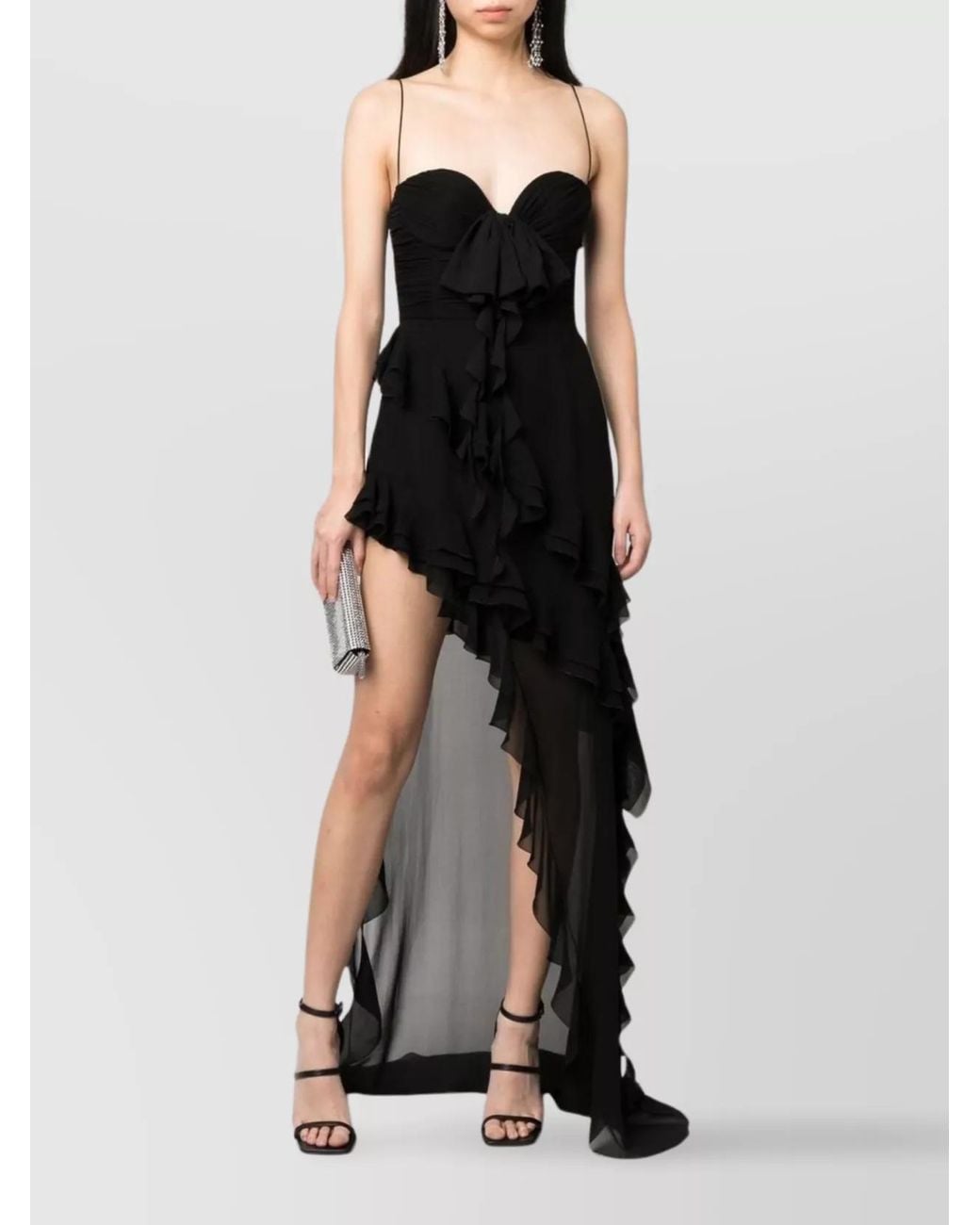 Alessandra Rich Black Silk Mini Dress