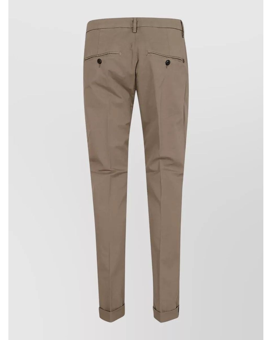 Dondup Natural Cotton Low-Rise Straight-Leg Trousers for men