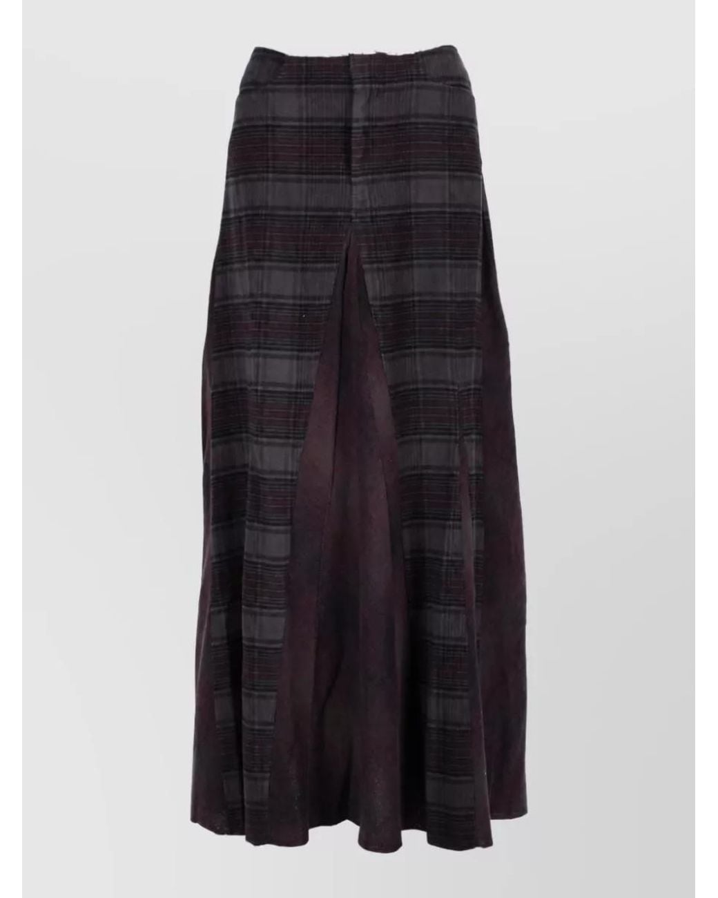 Our Legacy Black Checked Full Skirt