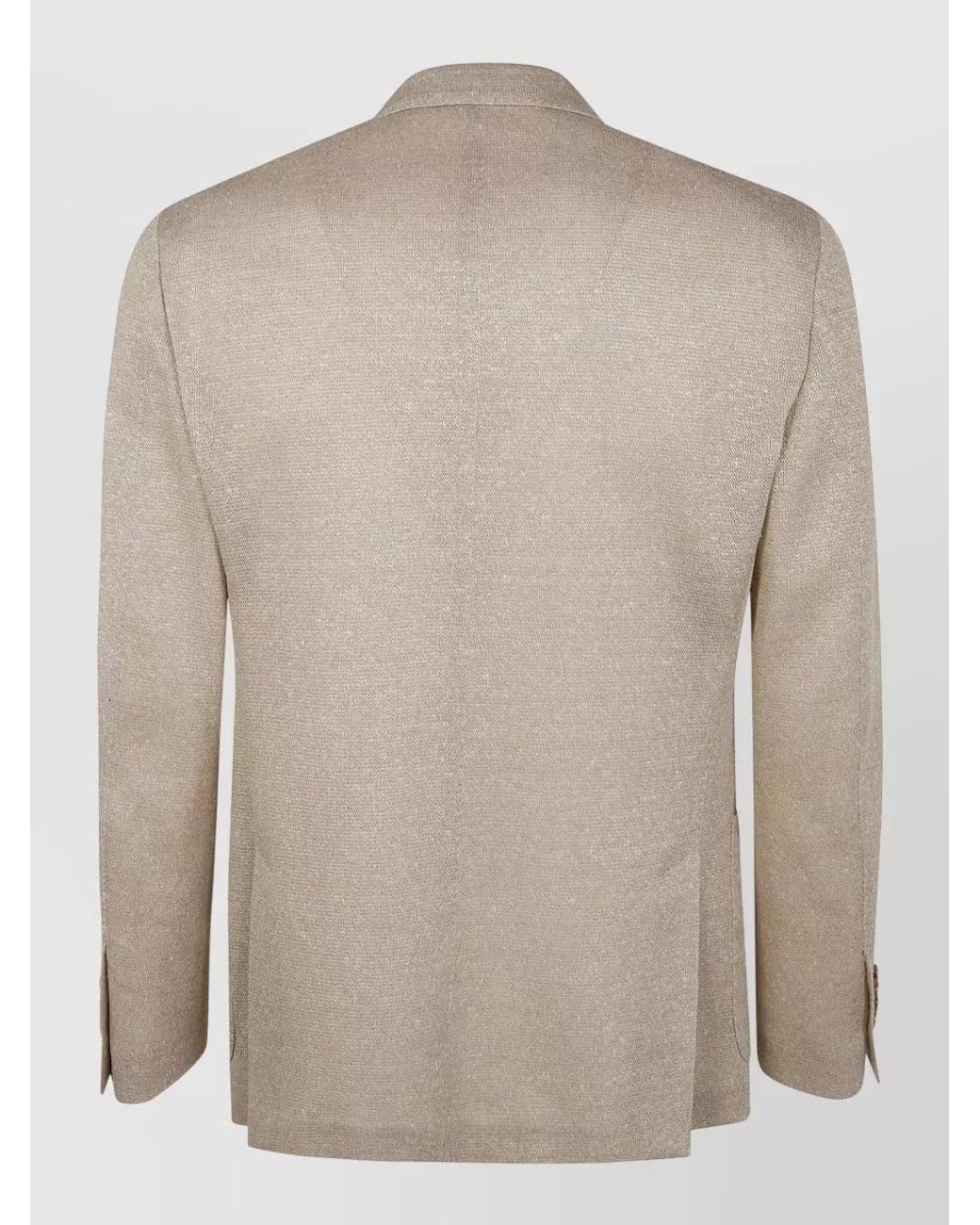 Lardini Natural Knitted Suit Jacket for men