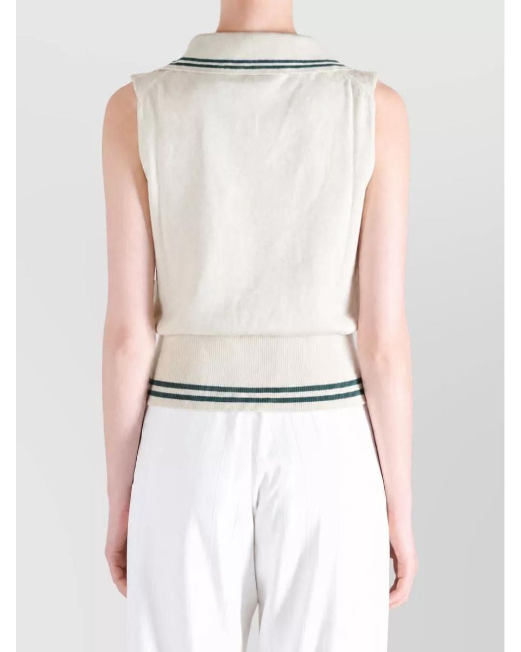 Vivienne Westwood White Cashmere-Blend Long-Sleeve Knitted Top
