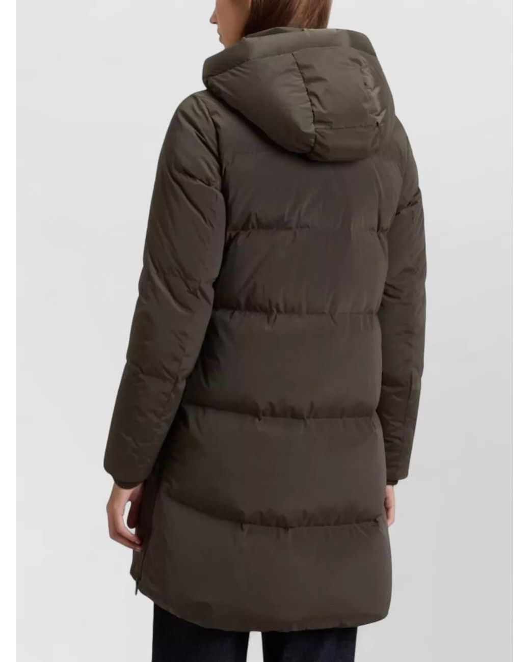 Woolrich Gray Down Long Puffer Jacket