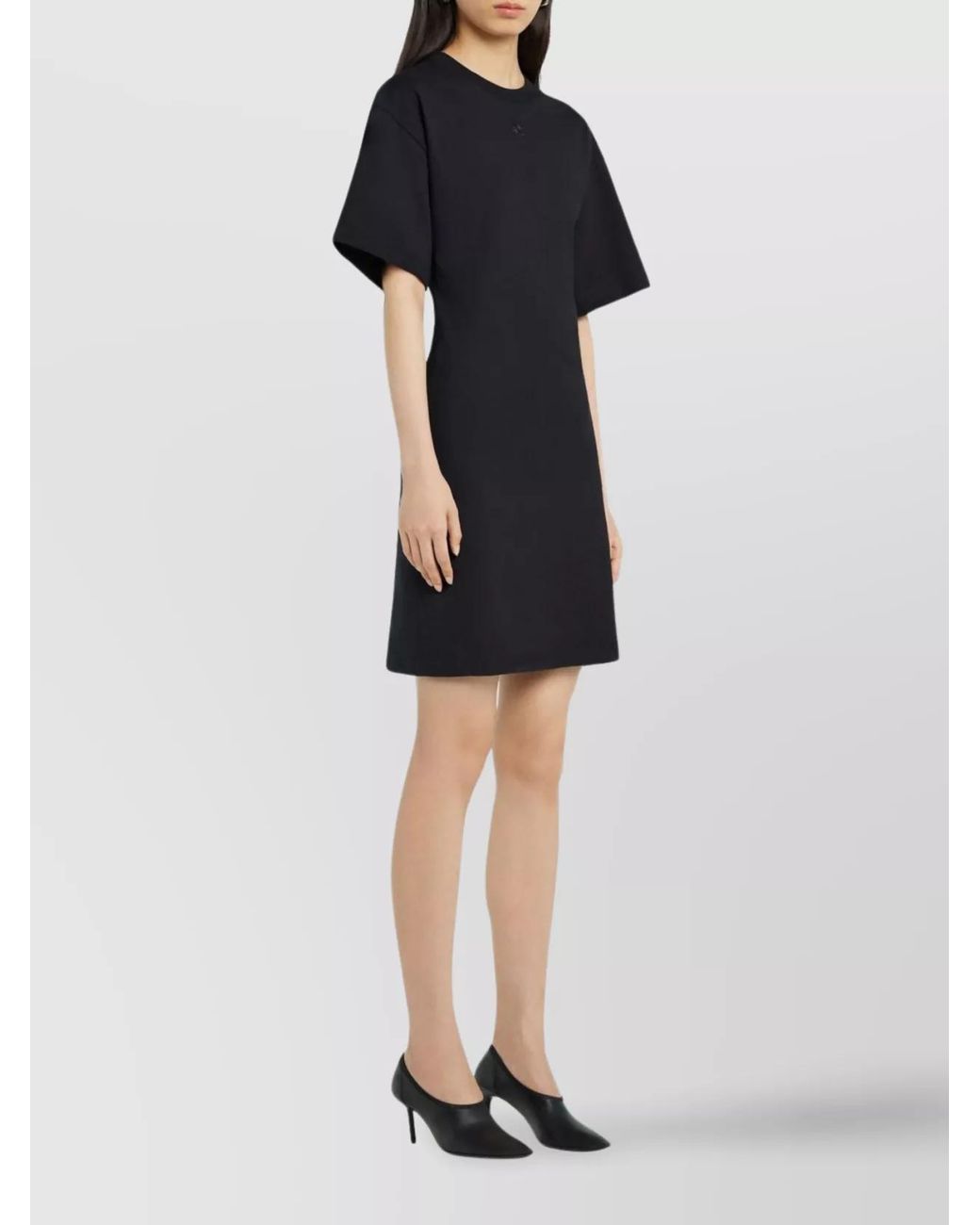 Courreges Black Cotton Mini Dress