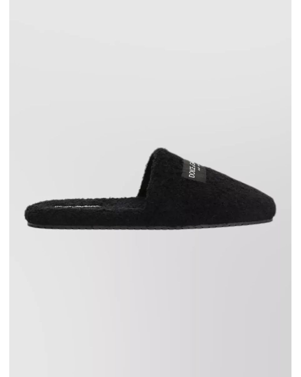 Dolce & Gabbana Black Terry Hotel Slippers for men