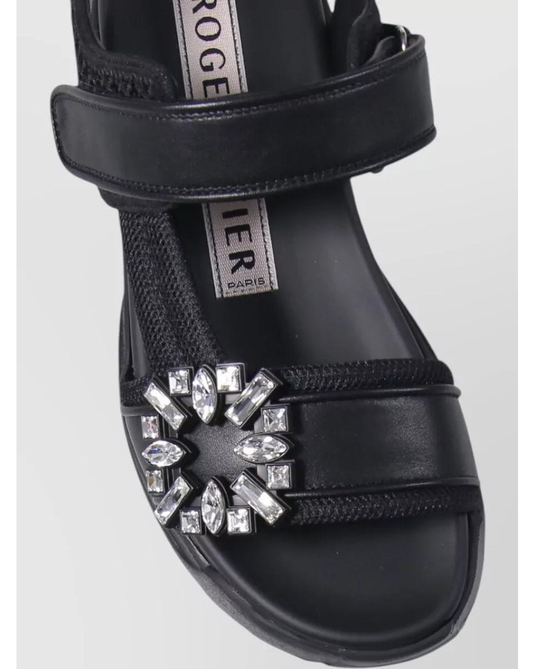 Roger Vivier Black Leather Sandals