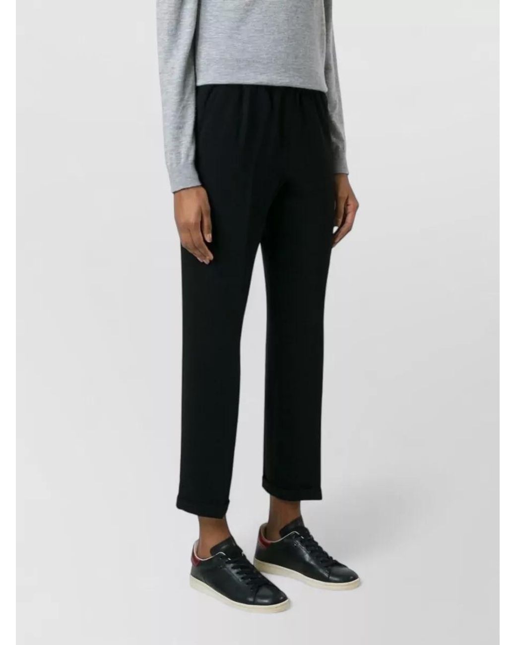 Alberto Biani Black Viscose Tapered Trousers