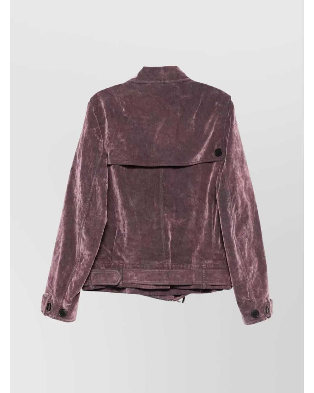 Dries Van Noten Purple Corduroy Biker Jacket for men