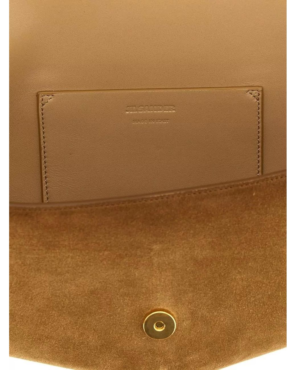 Jil Sander Natural Suede Clutch Bag