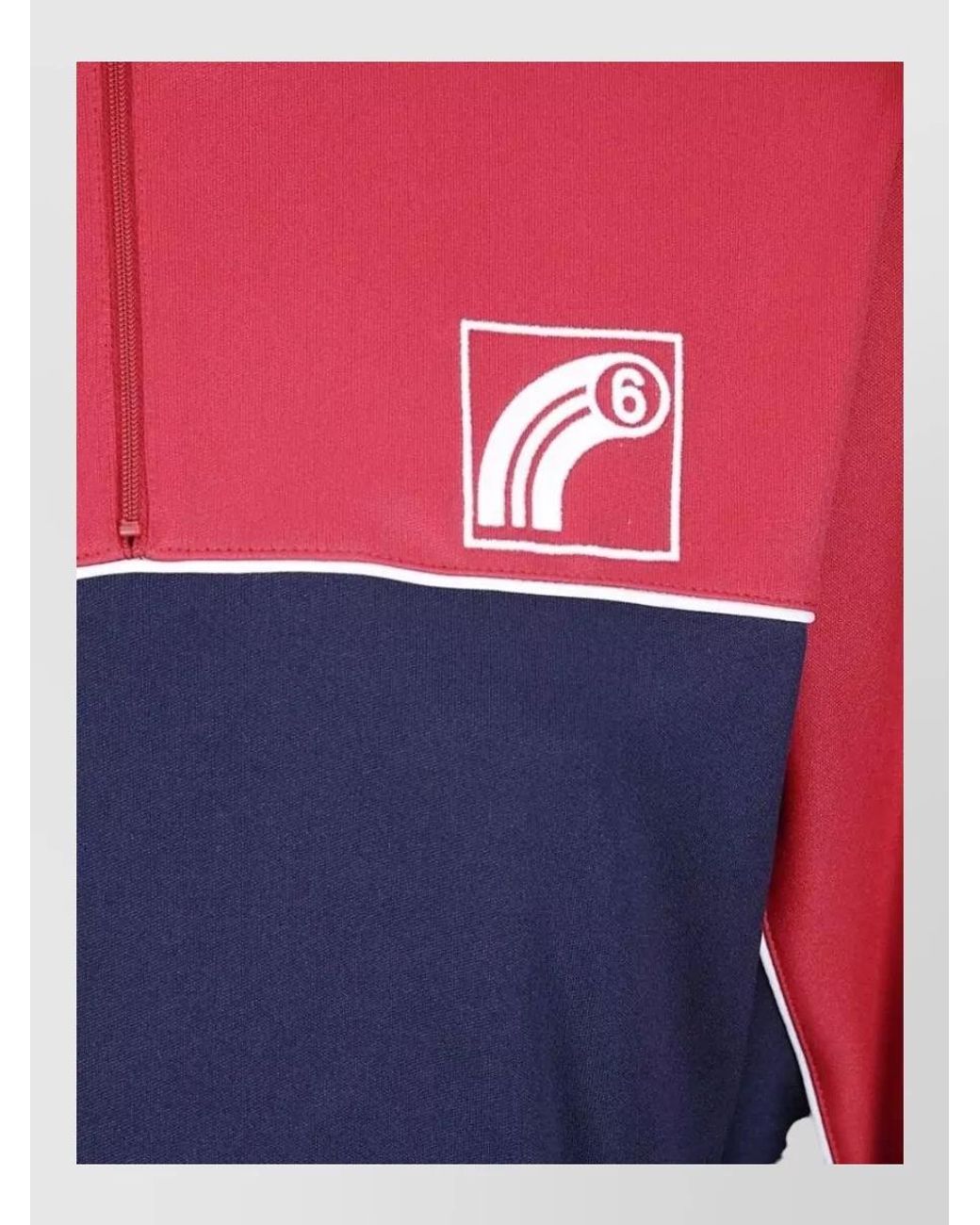 MM6 by Maison Margiela Red Logo-Print Panelled Mini Dress