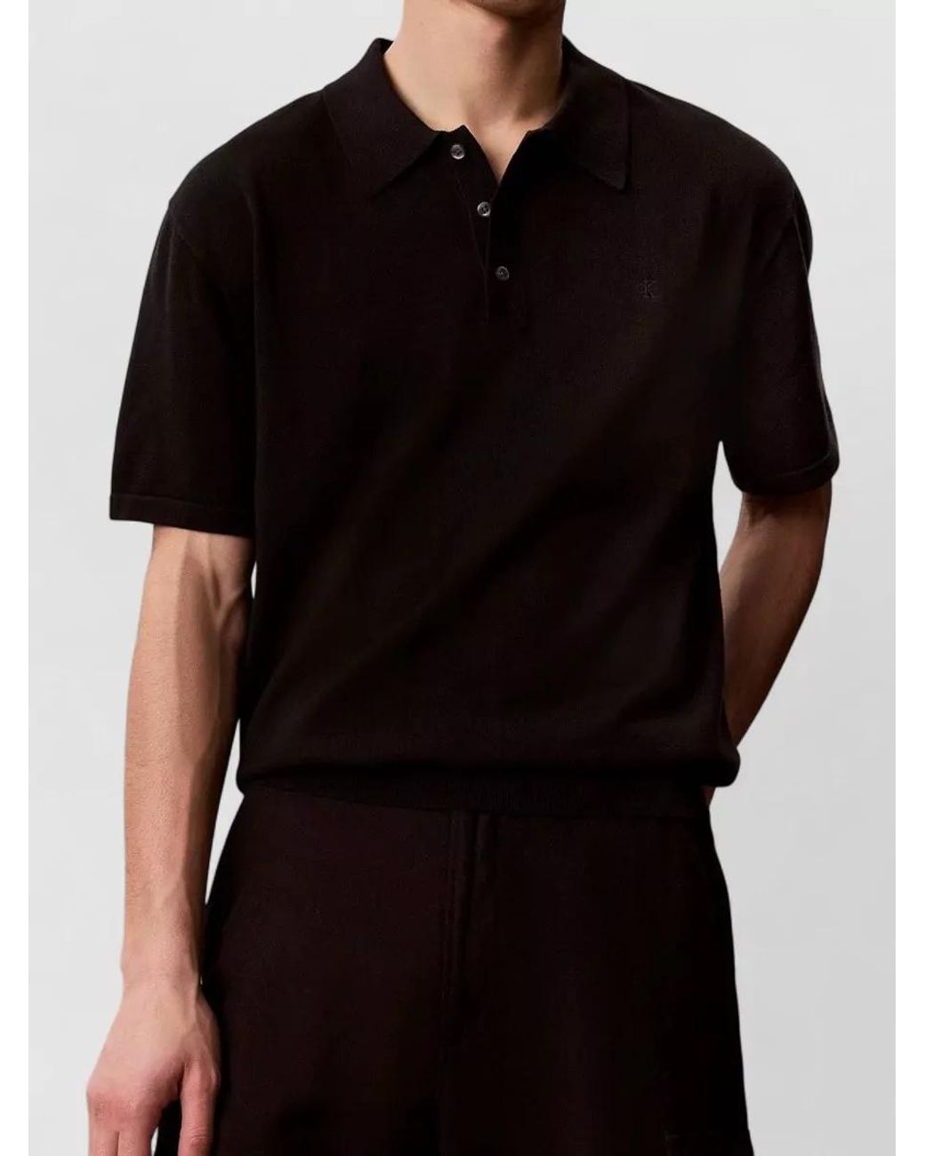 Calvin Klein Black Polo Shirt for men