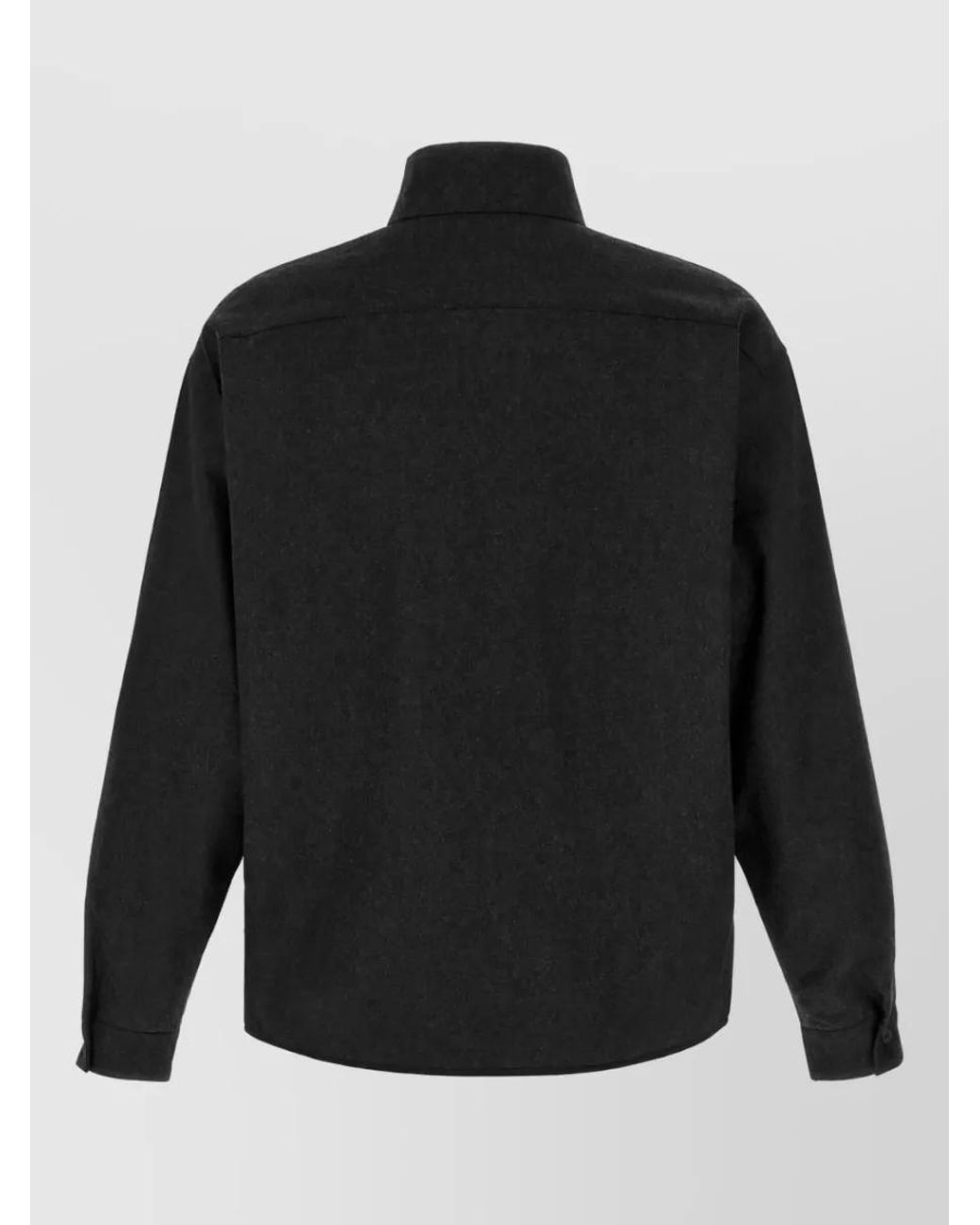 Prada Black Wool High-Neck Lightweight Jacket for men