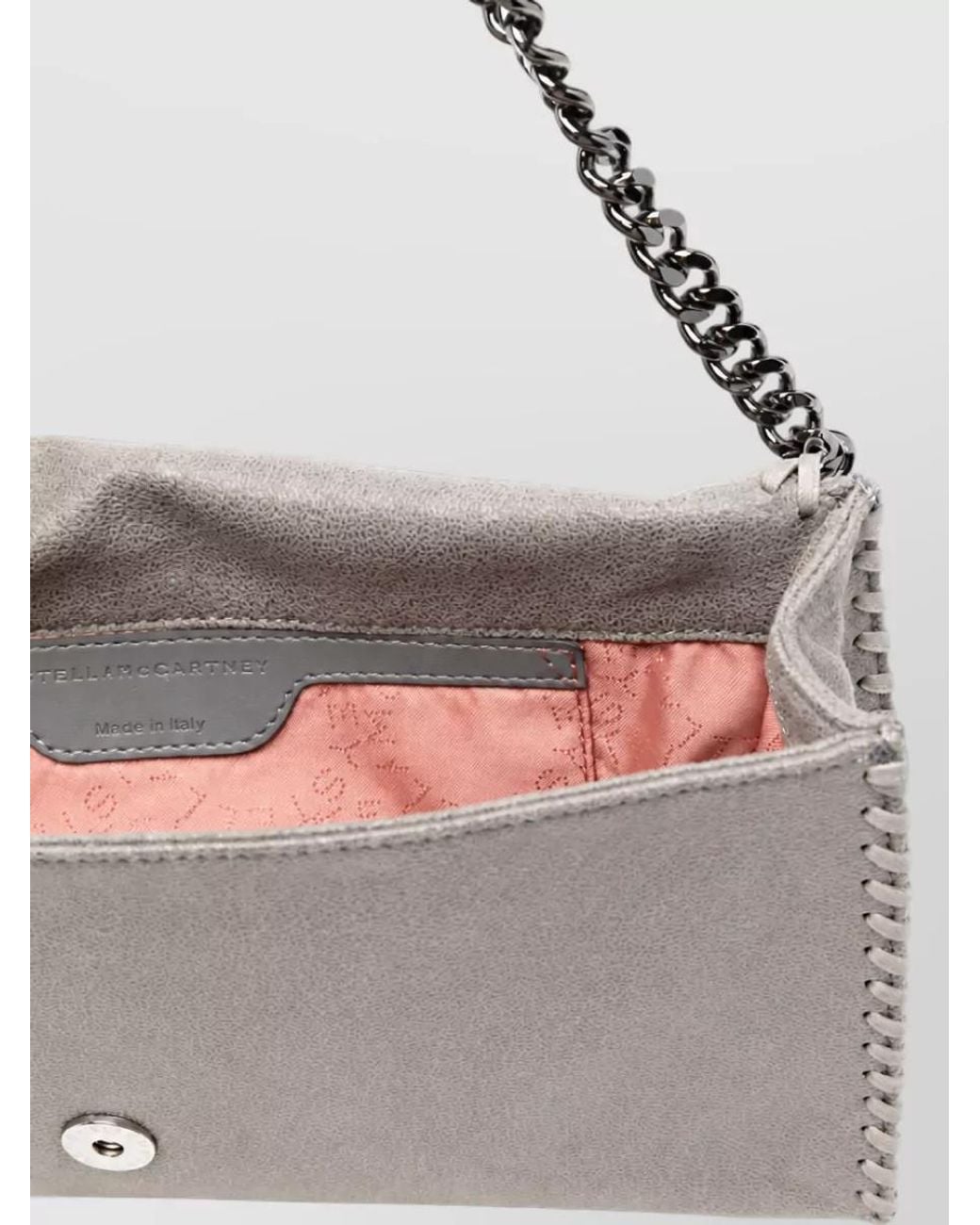 Stella McCartney Gray Falabella Flap Clutch Clutch Bag