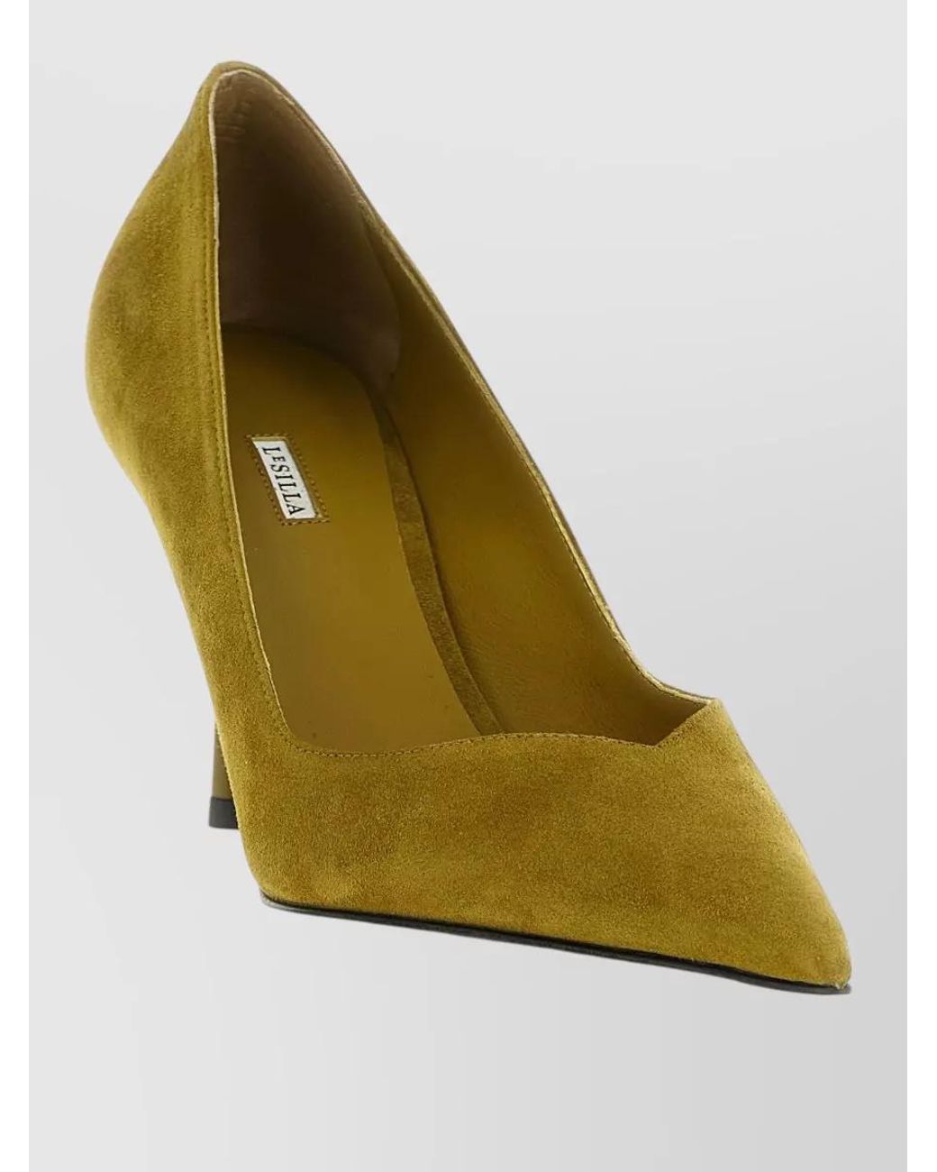 Le Silla Green Suede V-Neck Pumps