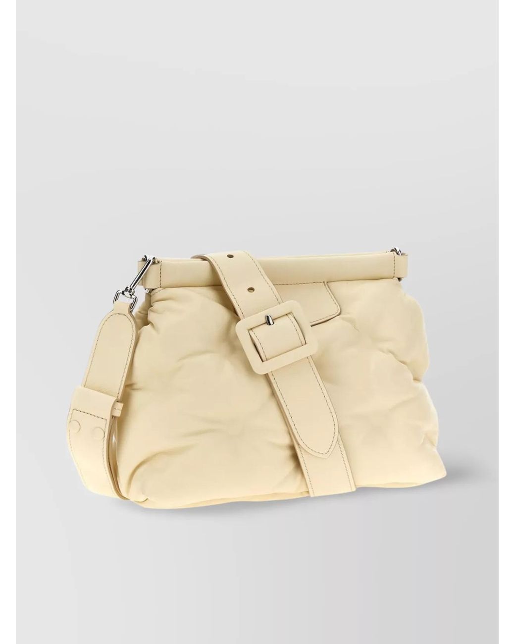 Maison Margiela Natural Glam Slam Classique Small Leather Crossbody Bag