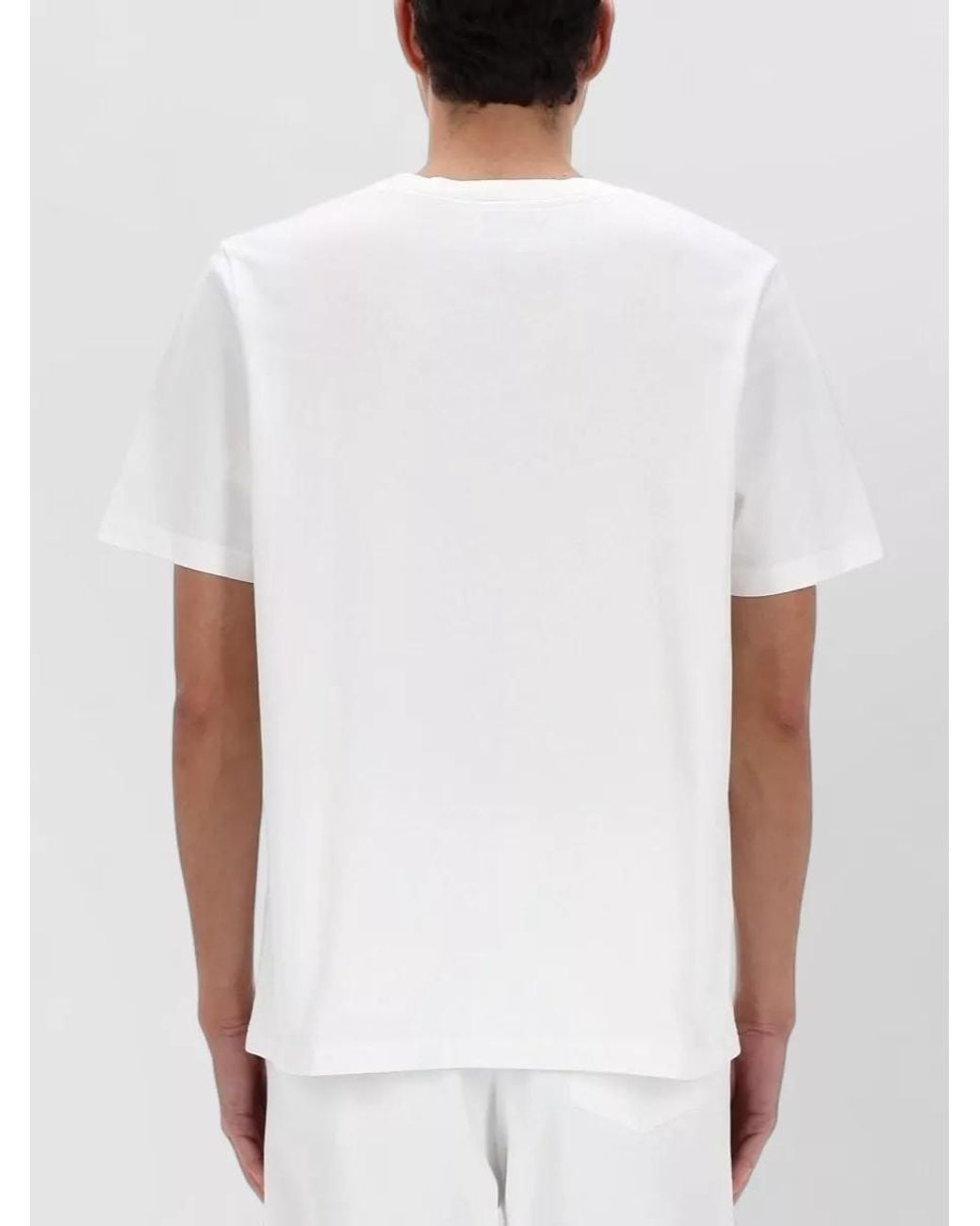 Casablanca White Printed Organic Cotton T-Shirt for men