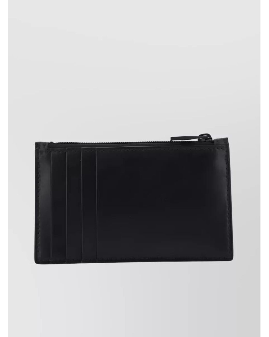 McQueen Black Leather Graffiti Logo Card Holder for men