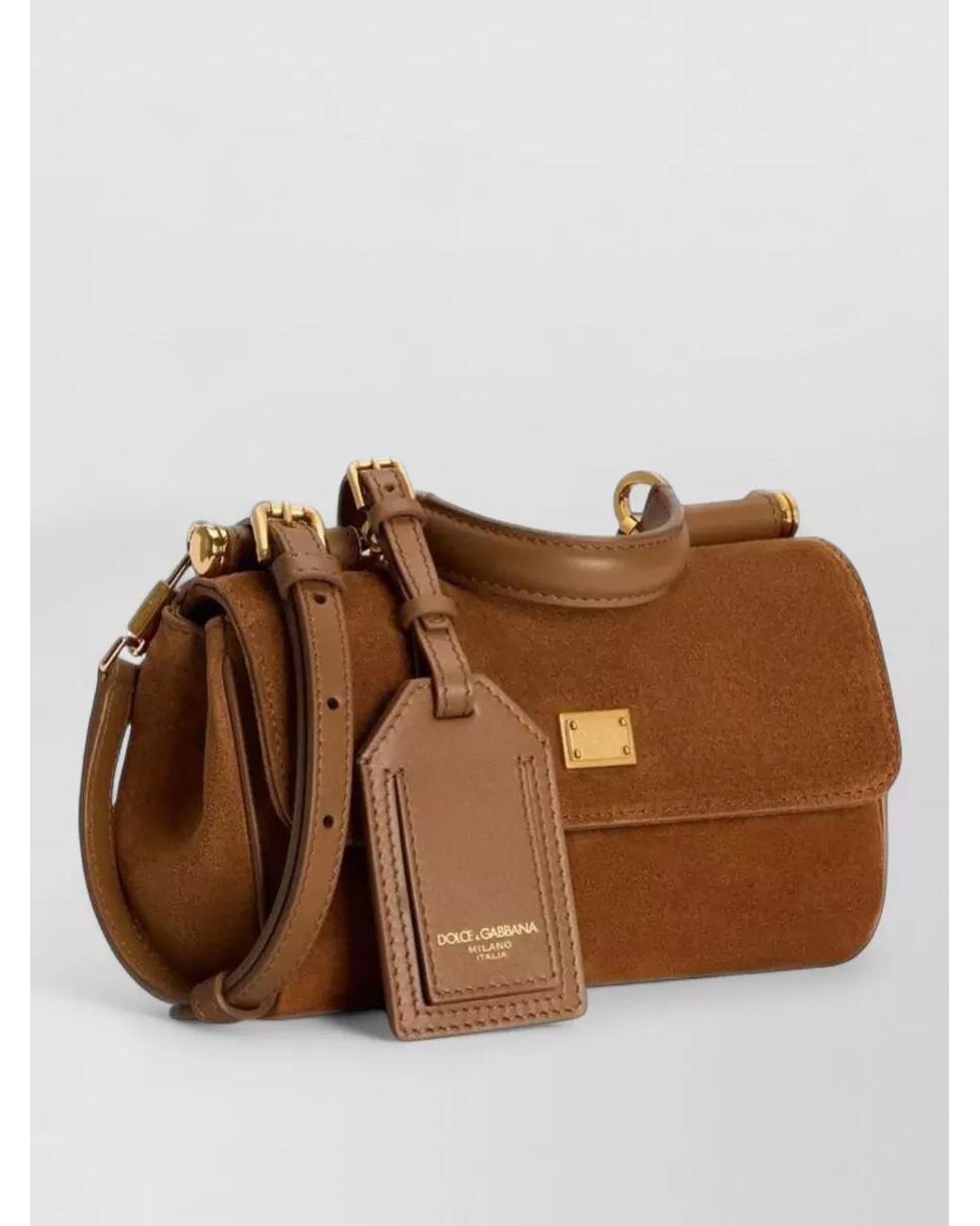 Dolce & Gabbana Brown My Sicily Leather Shoulder Bag