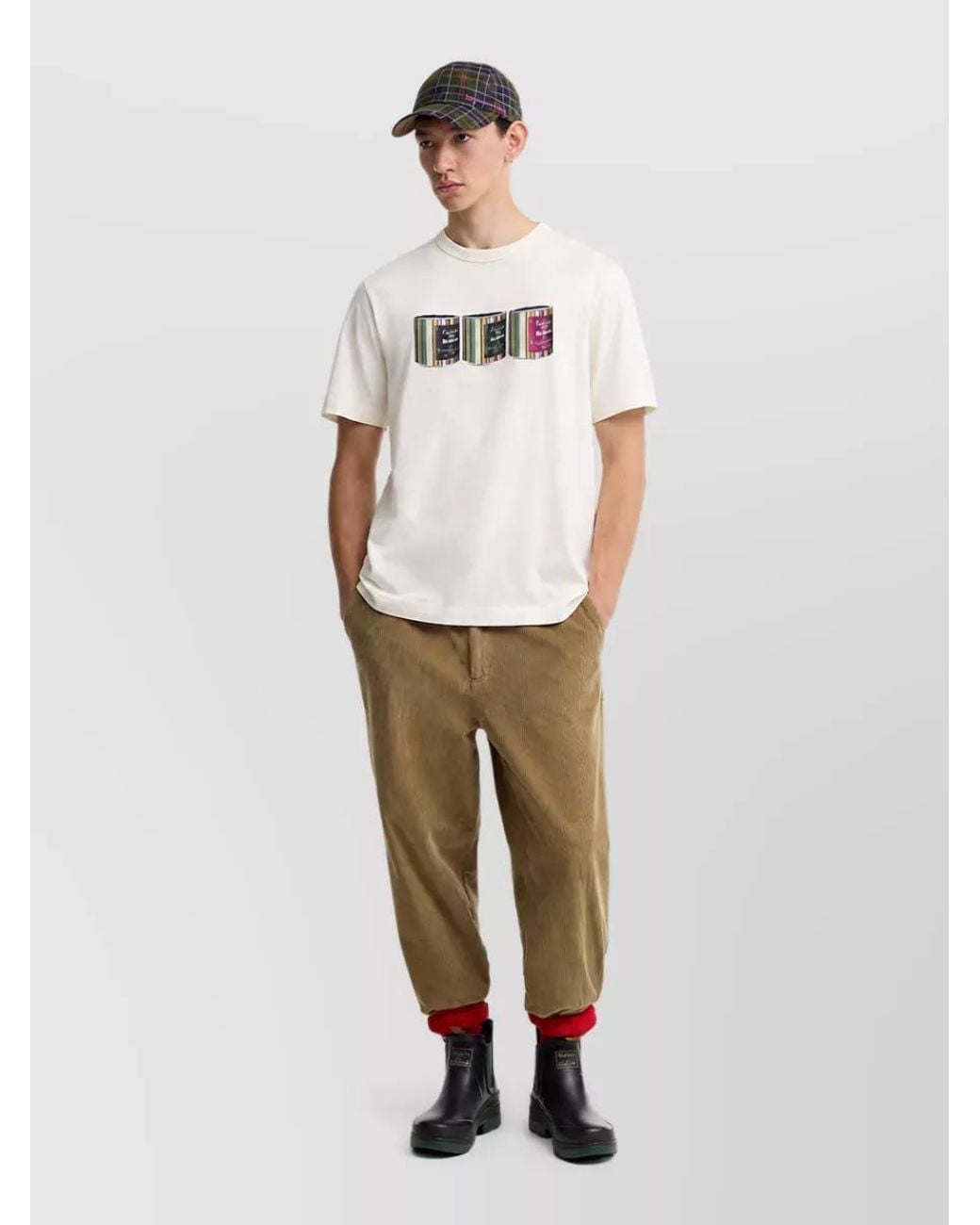 Barbour Natural Cotton Printed Short-Sleeve T-Shirt for men