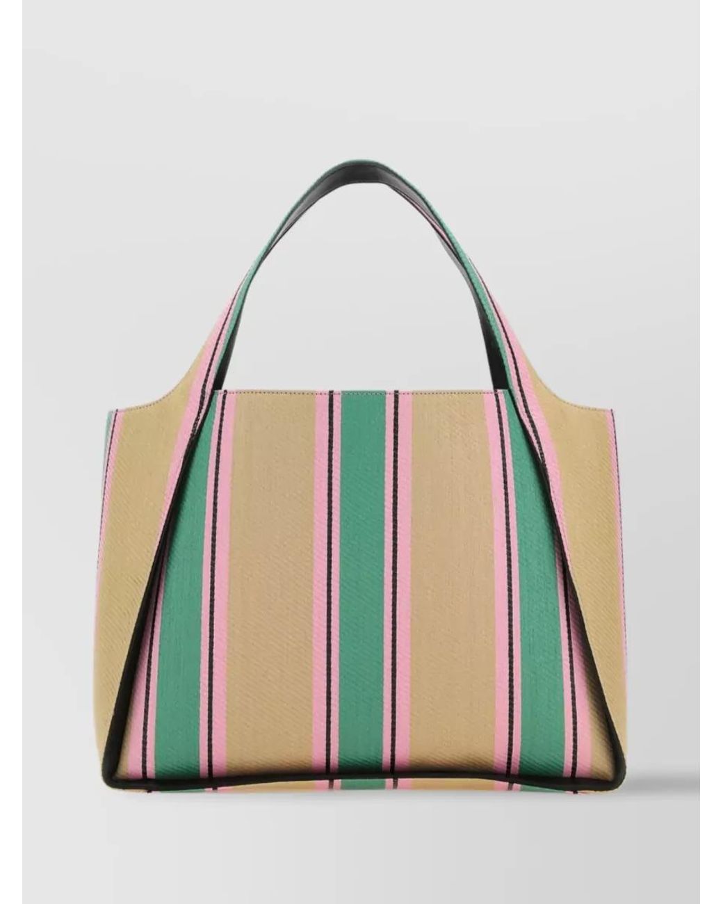 Stella McCartney Blue Stella Logo Raffia Tote Bag