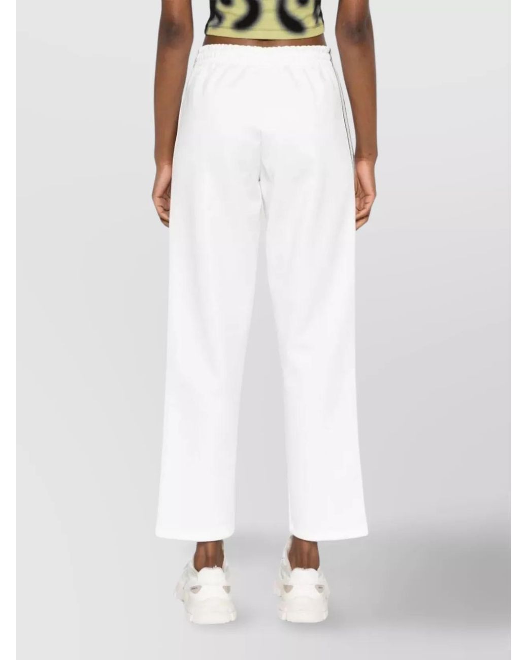 P.A.R.O.S.H. White Striped Cropped Track Pants