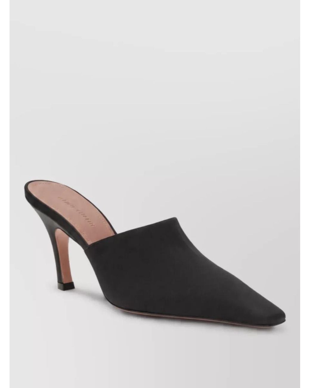 AMINA MUADDI Black Silk Mules