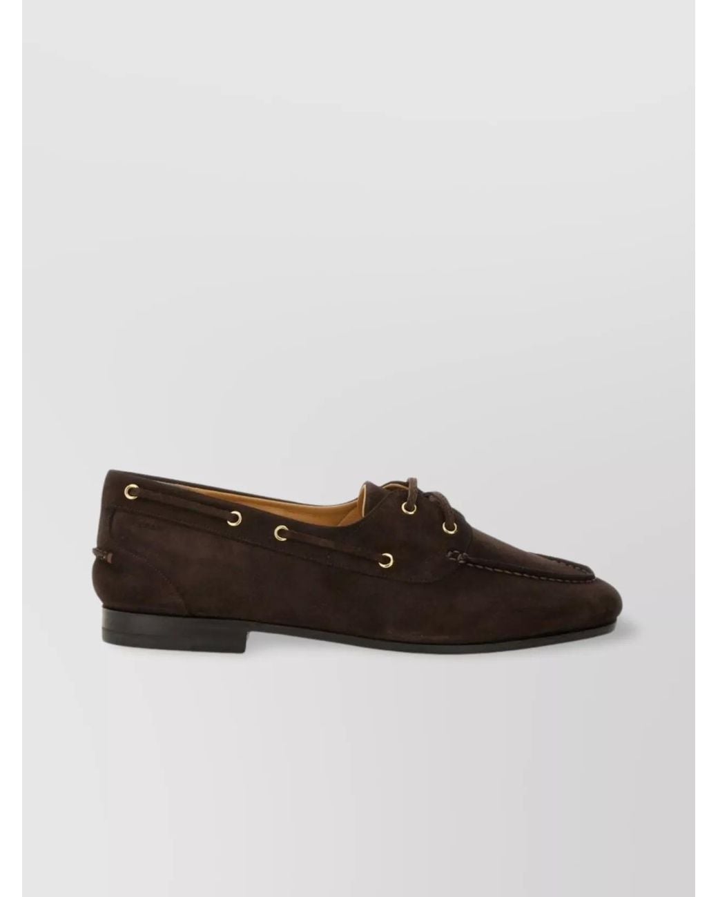 Bally Brown Suede Leather Lace-Up Loafers for men