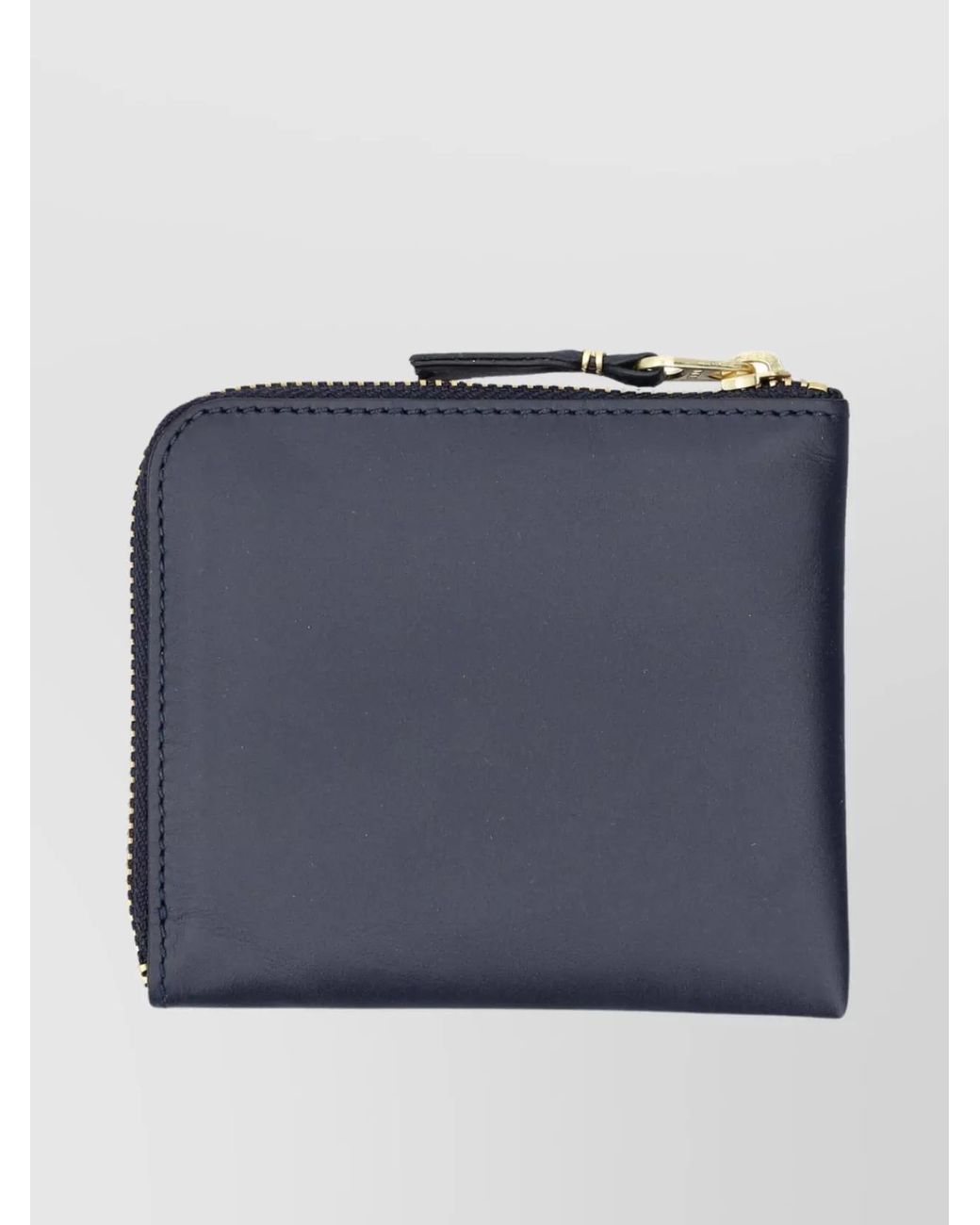 Comme des Garçons Blue Leather Zip-Around Coin Purse
