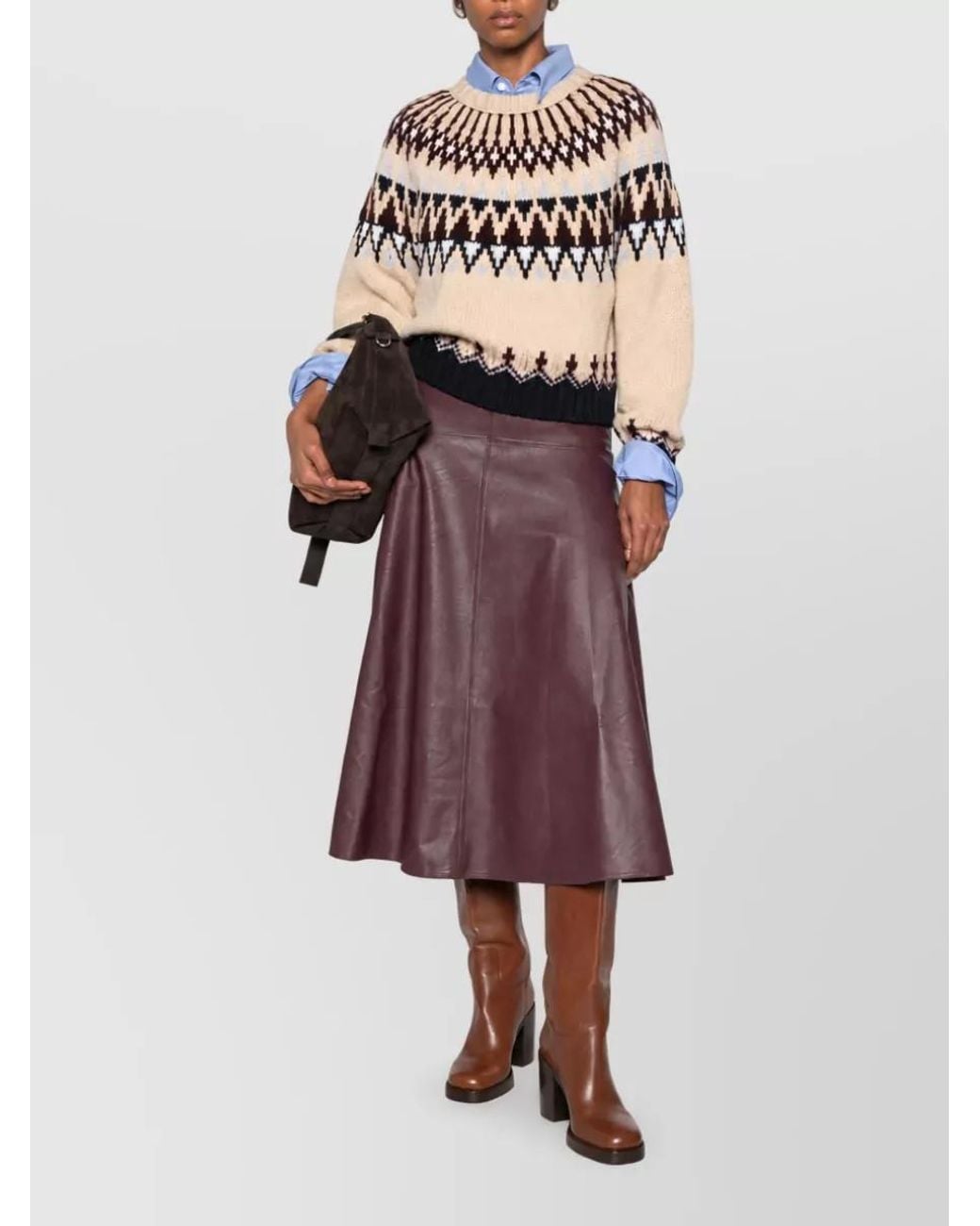 Forte_forte Natural Wool Crewneck Long-Sleeve Sweater