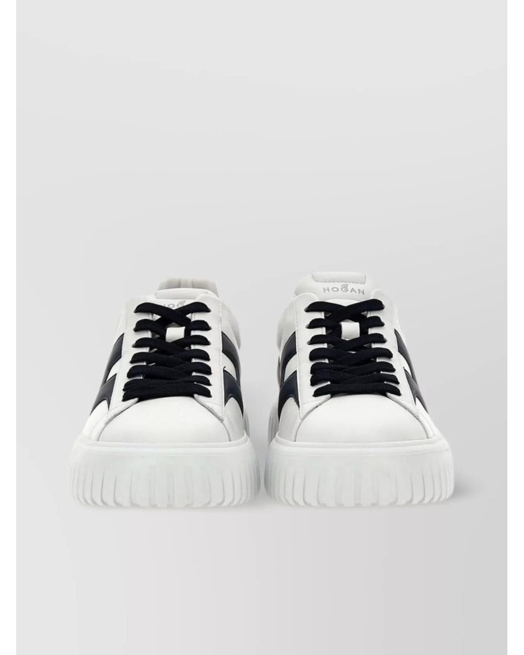 Hogan Metallic Leather Logo Patch Low-Top Sneakers for men