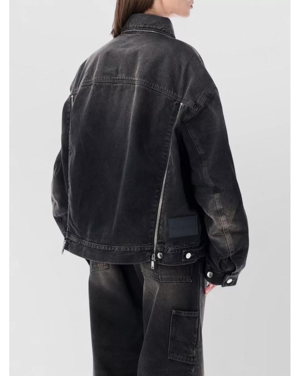 Haikure Black Denim Oversized Jacket
