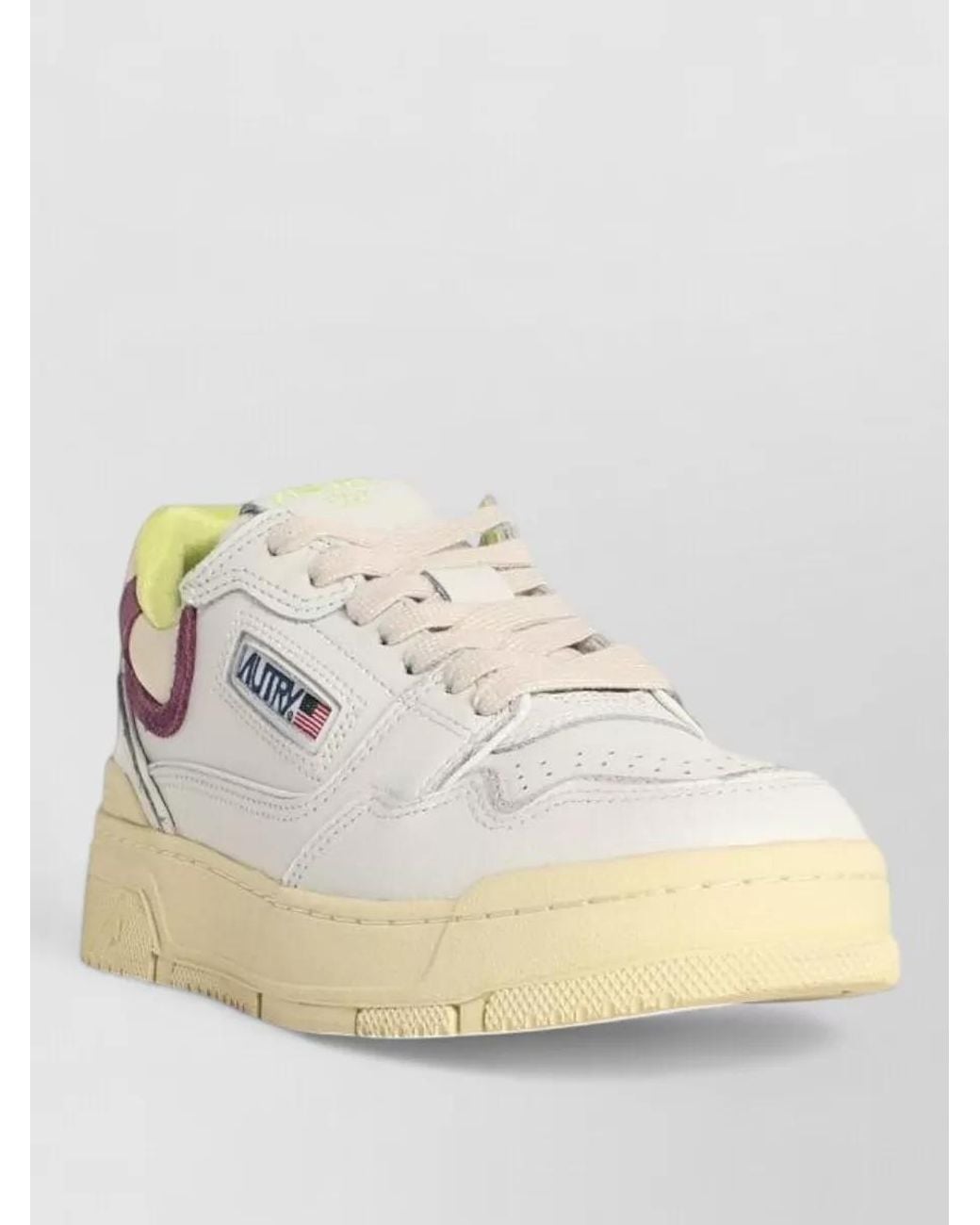 Autry Natural Calfskin Leather Low-Top Sneakers