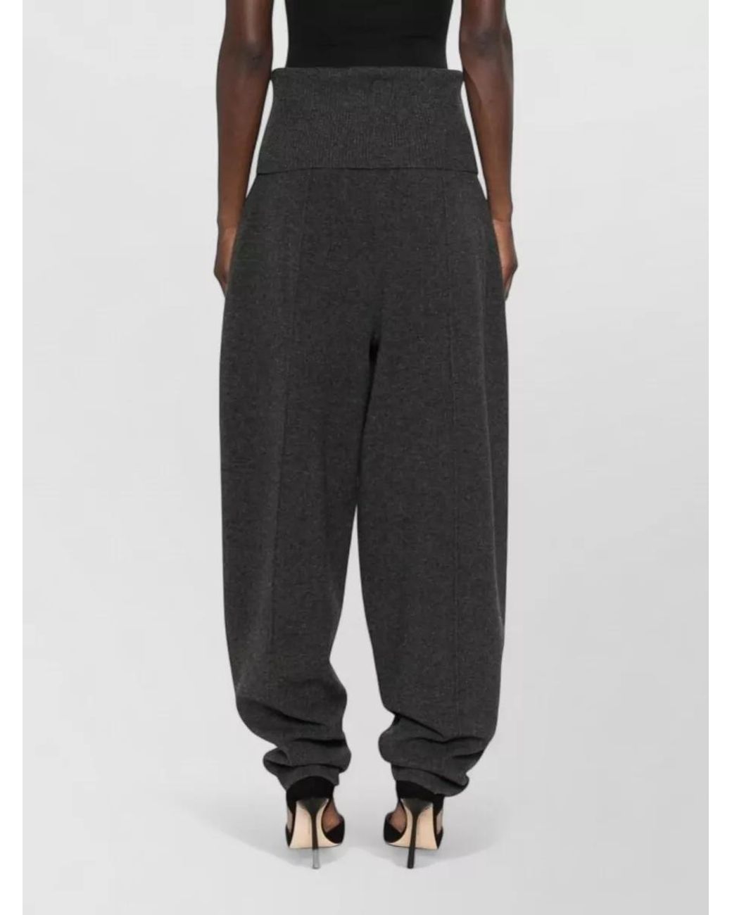 Zimmermann Gray Merino Wool Ribbed Loungewear Trousers