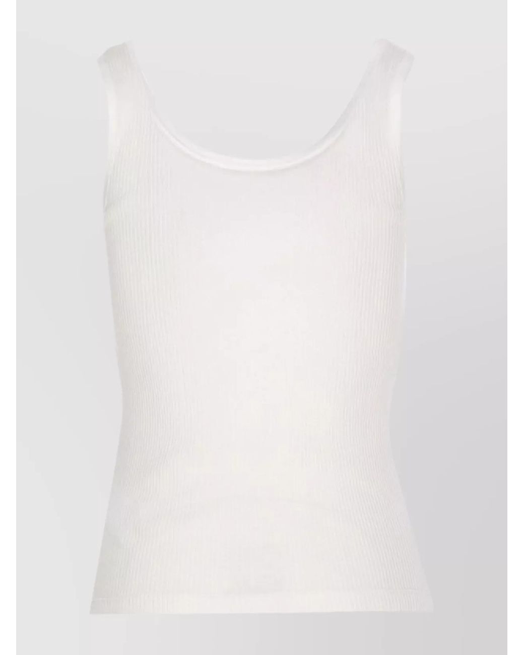 Chloé White Slim-Fit Cotton Logo Tank Top