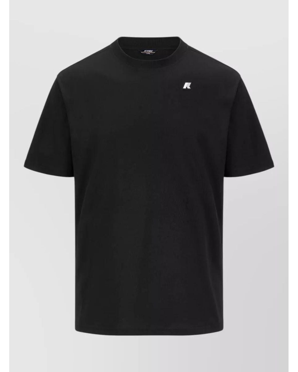 K-Way Black Cotton Jersey Loose-Fit T-Shirt for men