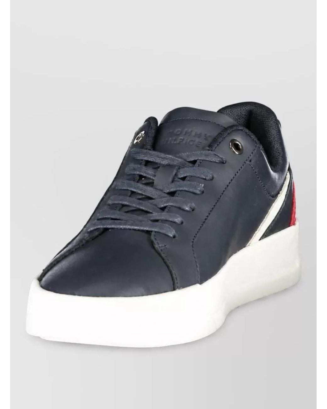 Tommy Hilfiger Blue Leather Athletic Sneakers for men