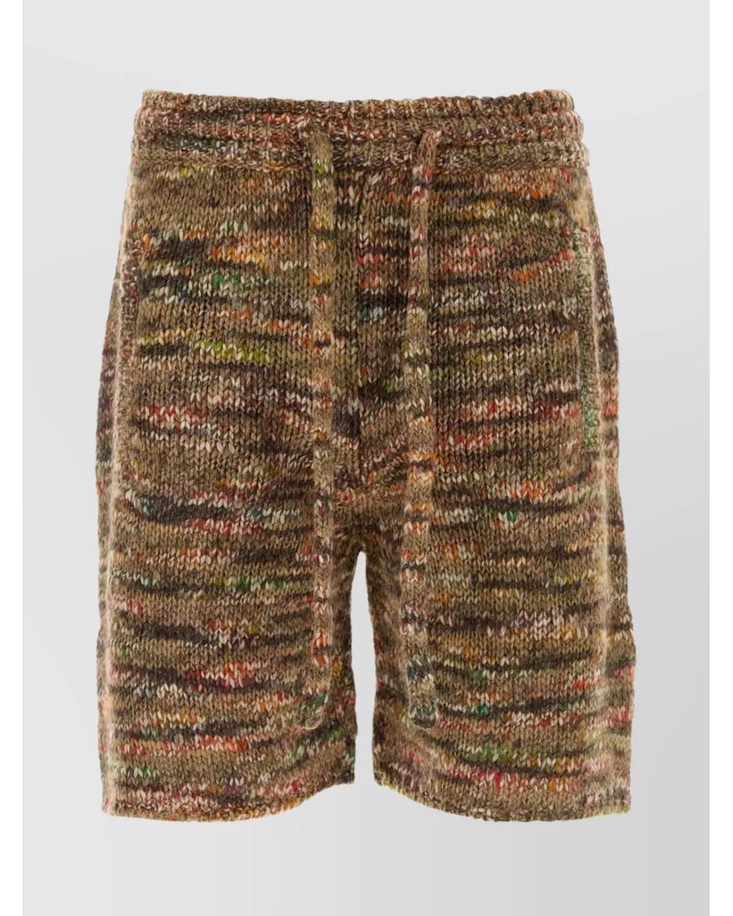 Alanui Brown Knitted Shorts for men